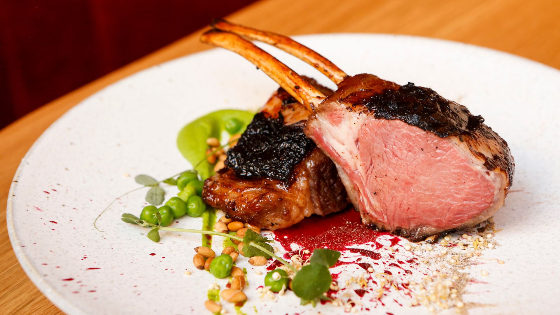 Urban Farmer's Plated Frenched Rack of Lamb