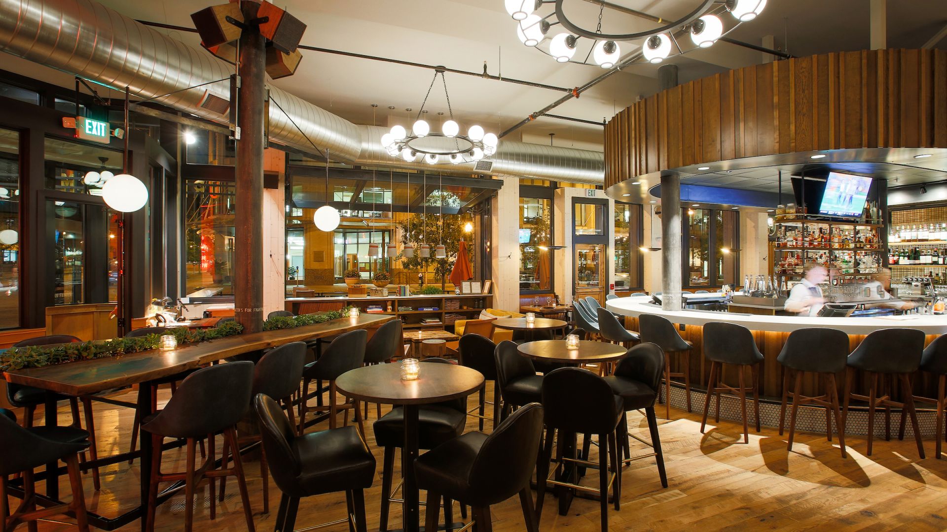 Urban Farmer Denver Dining Room - beautiful bar and seating areas